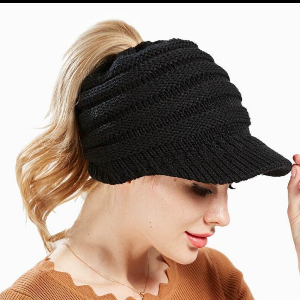 NWOT Messy Bun Beanie